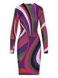 Pucci Long Sleeve Swirl Pattern Dress — Same as shown — Size XS — Front View