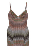 Missoni Chevron Pattern Mini Dress — Pink — Size XS — Front View
