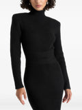 Maniere De Voir Hana Tie Waist Maxi Dress — Black — Size XS — Front View