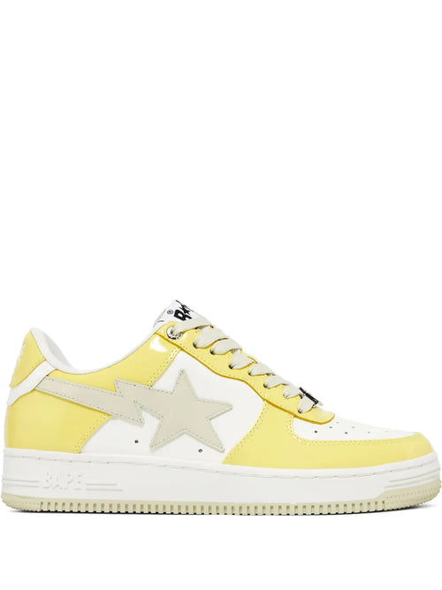 A Bathing Ape?Bape Sta Sneakers — Yellow — Size US M 3.5 - US W 5 — Front View
