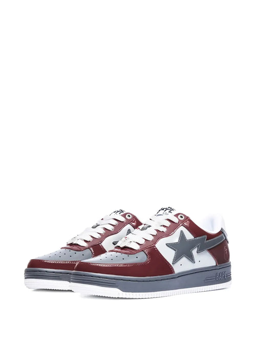 A Bathing Ape?Bape Sta Sneakers — Burgundy — Size US M 11 - US W 12.5 — Side View