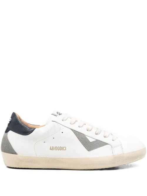 4B12 Suprime Panelled Sneakers — White — Size US M 3.5 - US W 5 — Front View