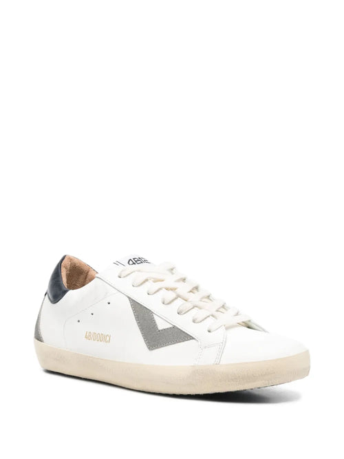 4B12 Suprime Panelled Sneakers — White — Size US M 3.5 - US W 5 — Side View