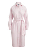 Polo Ralph Lauren Striped Belted Dress — Pink — Size XS — Front View