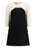 Valentino Garavani Bow Embellishment Mini Dress — Black — Size XS — Front View