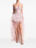 Maria Lucia Hohan Darclee Point Desprit Dress — Red/ Purple — Size XS — Front View