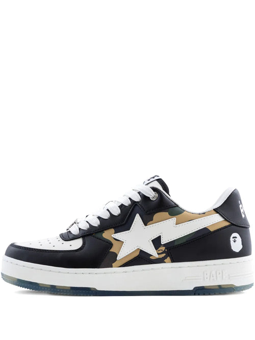 A Bathing Ape?Bape Sta Star Camouflage Sneakers — Black — Size US M 11 - US W 12.5 — Front View