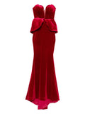 Cristallini Andreacampanile Peplum Strapless Maxi Dress — Same as shown — Size XS — Front View