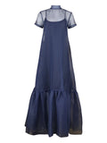 Staud Calluna Dress — Blue/ Navy — Size XS — Front View