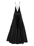 Solace London Avallon Maxi Dress — Black — Size XS — Front View
