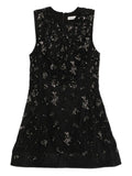 Simkhai Evelina Embellished Mini Dress — Black — Size XS — Front View