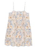 Zimmermann Daylight Scallop Mini Dress — Blue — Size M — Front View
