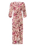 Isabel Marant X Albini Floral Ruched Dress — Pink — Size XS — Front View