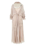 Alberta Ferretti Floral Print Midi Dress — Pink — Size S — Front View