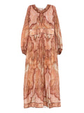 Zimmermann Wanderlust Midi Dress — Red — Size XS — Front View