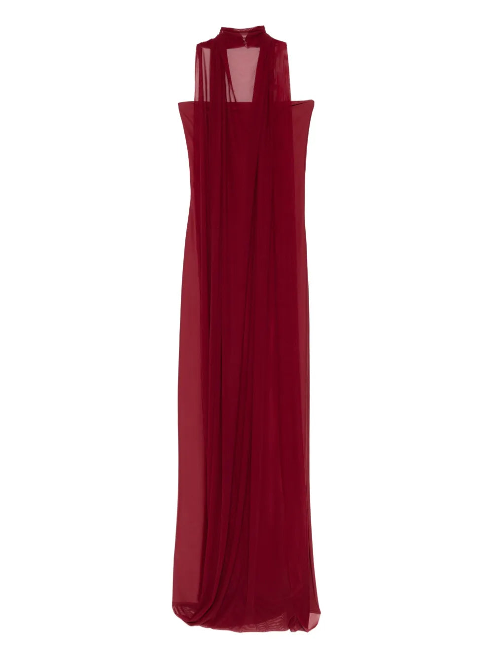 Atu Body Couture Halterneck Side Split Gown — Red — Size XS — Front View