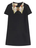 Valentino Garavani Mini Butterfly Detail Dress — Black — Size XS — Front View