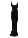 Balmain Jewel Embellished Velvet Dress — Black — Size S — Front View