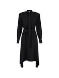 Stella Mccartney Tie Neck Midi Dress — Black — Size XS — Front View