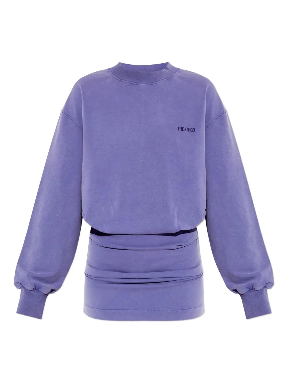 The Attico Long Sleeve Mini Dress — Red/ Purple — Size XS — Front View