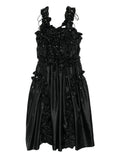Noir Kei Ninomiya Ruffle Sleeveless Dress — Black — Size S — Front View