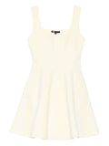 Maje Square Neck Mini Dress — Yellow — Size XS — Front View
