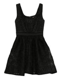 Maje Floral Mini Dress — Black — Size XS — Front View