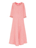 Miau By Clara Rotescu Embellished Maxi Dress — Red — Size XS — Front View