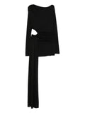 Axel 113 Tyla Cut Out Draped Mini Dress — Black — Size XS — Front View