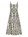 Ulla Johnson Floral Print Midi Dress — Beige — Size XS — Front View