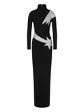 Moschino Zip Fastening Maxi Dress — Black — Size XS — Front View