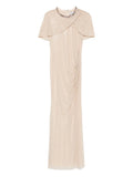 Self Portrait Embellished Draped Maxi Dress — Same as shown — Size S — Front View