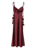 Self Portrait Tie Strap Midi Dress — Same as shown — Size S — Front View