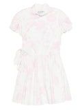 Self Portrait Floral Print Mini Dress — White — Size XS — Front View