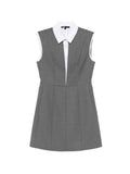 Maje Panelled Mini Dress — Grey — Size XS — Front View