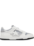A Bathing Ape?Sk8 Sta Star Panelled Sneakers — White — Size US M 3.5 - US W 5 — Front View