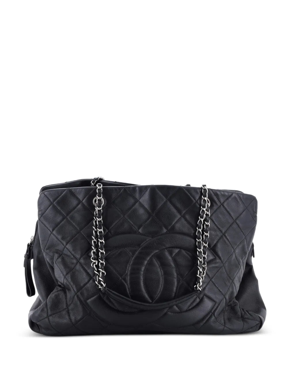 Chanel Pre Owned Timeless Classic Shopping Tote Quilted Caviar Xl Shoulder Bag — Same as shown — Size One Size — Front View
