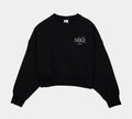 Exclusive NSW Phoenix Fleece Oversized Womens Crewneck (Black) — XS — Front View