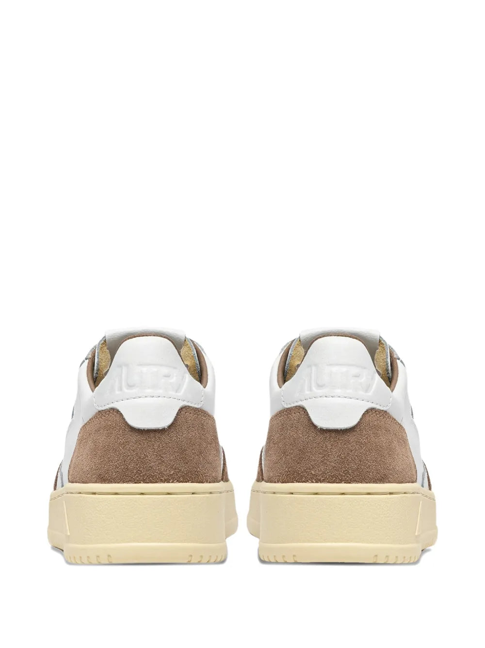 Autry Perforated Leather Trainers — White — Size US M 3.5 - US W 5 — Back View