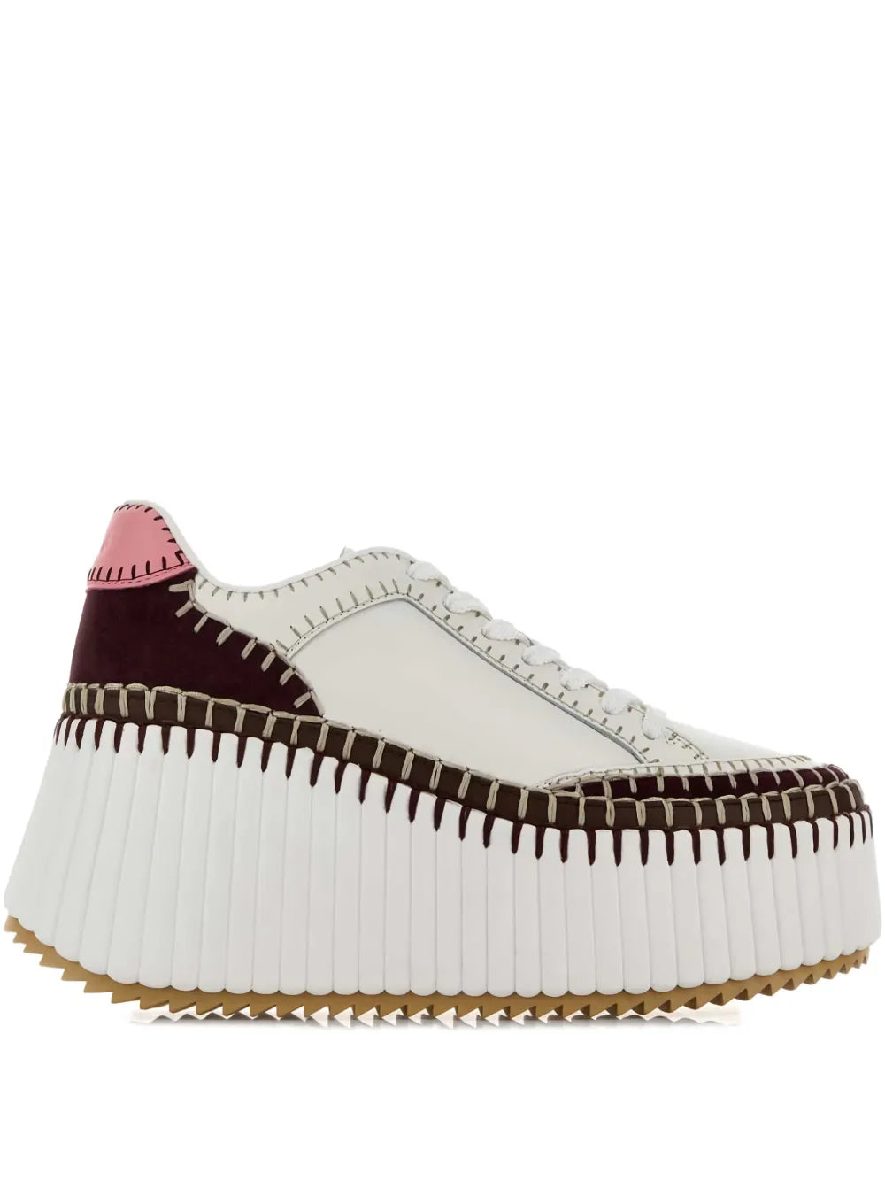 Chlo 0Mm Nama Platform — White — Size US M 3.5 - US W 5 — Front View