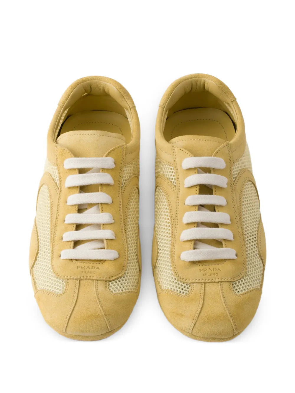 Prada Re-Edition Suede Mesh — Yellow — Size US M 3.5 - US W 5 — Top View