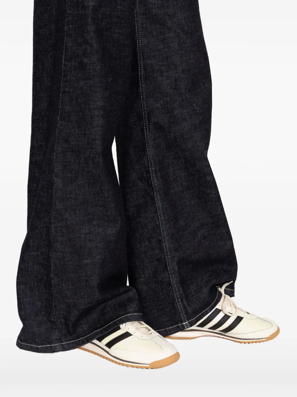 adidas Sl 72 Og Stripes Lace-Up Trainers — White — Size US M 3.5 - US W 5 — Top View