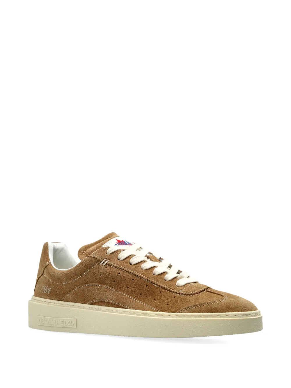 DSQUARED2 Rider Suede Low-Top — Brown — Size US M 3.5 - US W 5 — Side View