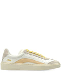 DSQUARED2 Suede Panel Lace-Up — White — Size US M 3.5 - US W 5 — Front View