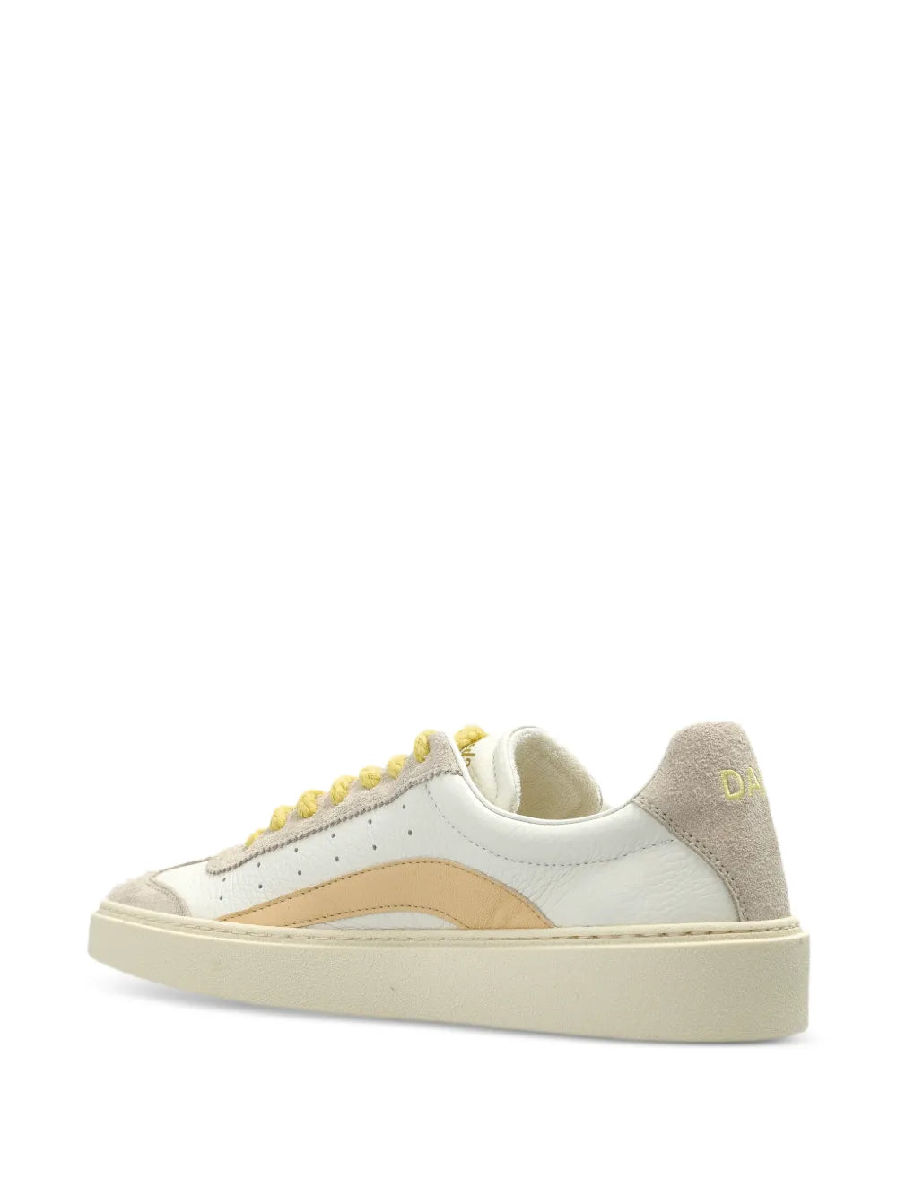 DSQUARED2 Suede Panel Lace-Up — White — Size US M 3.5 - US W 5 — Back View