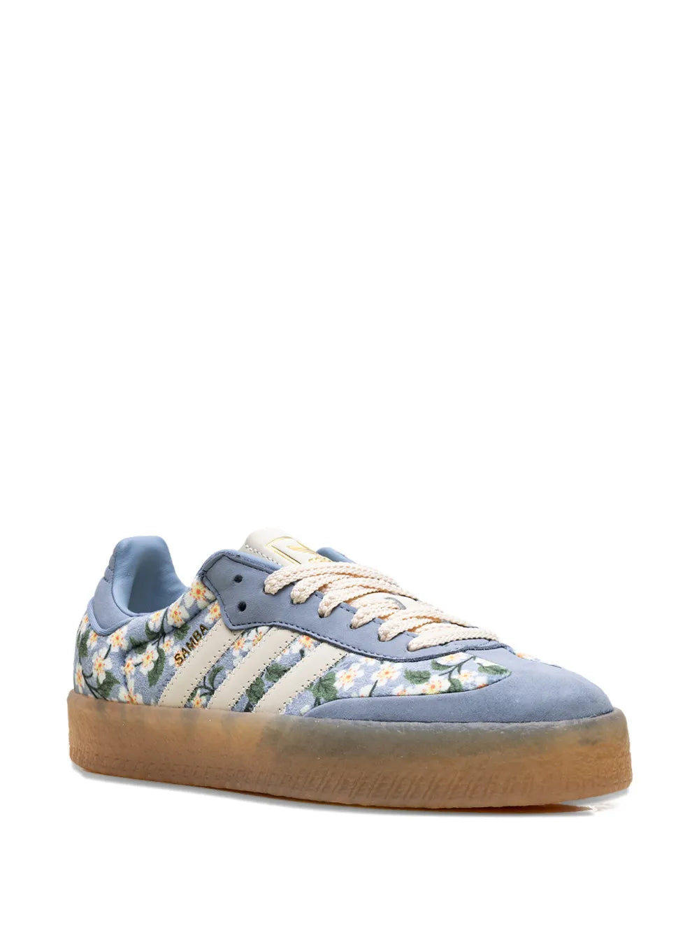 adidas Sambae X Liberty London Floral-Print — Blue — Size US M 3.5 - US W 5 — Side View