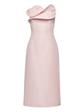 Magda Butrym Ruffled Strapless Dress — Pink — Size XS — Front View