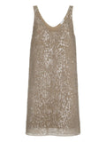 Brunello Cucinelli Embroidery Silk Mini Dress — Same as shown — Size XS — Front View