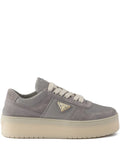 Prada Downtown Bold Suede Platform — Grey — Size US M 3.5 - US W 5 — Front View