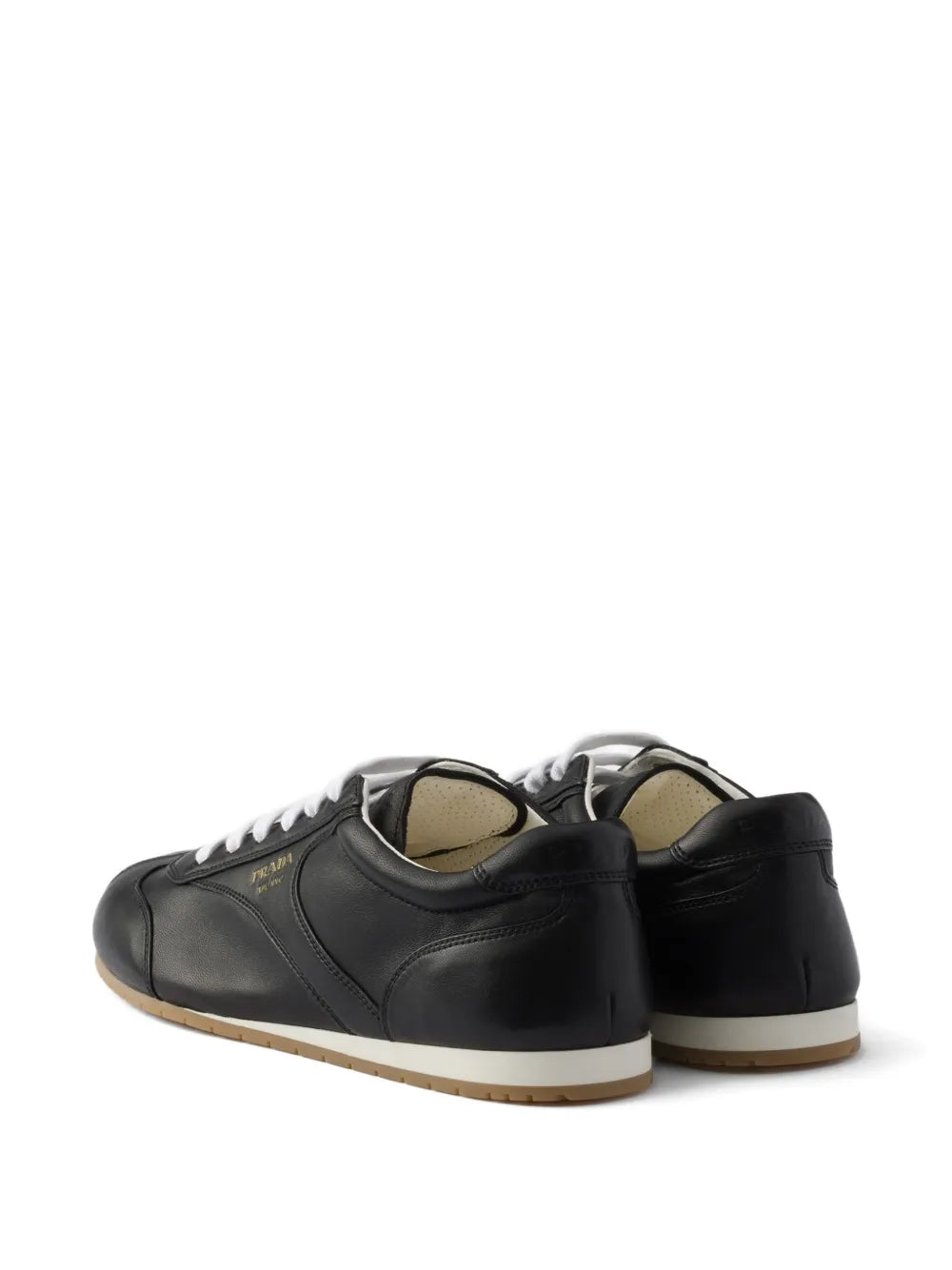 Prada Leather Lace-Up — Black — Size US M 3.5 - US W 5 — Back View